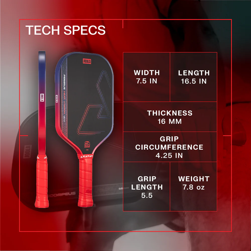 Vợt Pickleball ch&iacute;nh h&atilde;ng JOOLA Perseus Heat Vision